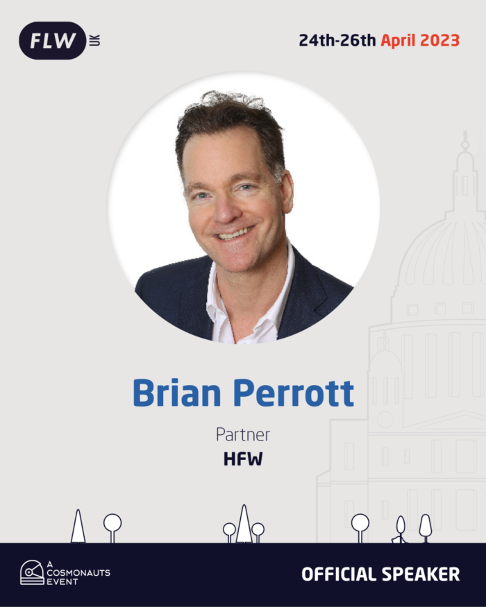 Image depicts a speaker at the upcoming legal tech conference, Future Lawyer Week UK 2023