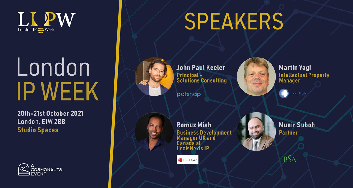 London IP Week Speakers Say Hello!